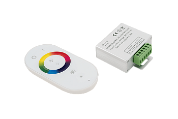 SWG Led controller touch DELUCE 18А, 12/24 Вольт, RF-RGB-S-18A-WH1