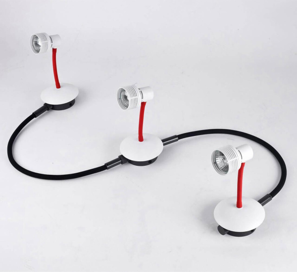 Lussole LOFT Металл/флекс Белый / красный Металл Светильник настенно-потолочный GU10 5,5W GRLSP-9818-03 Lussole LOFT Металл/флекс Белый / красный Металл Светильник настенно-потолочный GU10 5,5W GRLSP-9818-03