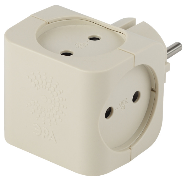 ЭРА SP-4-I Слоновая кость Тройник 4гн, без заземления