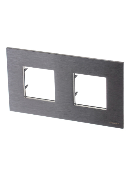 ABB NIE Zenit Сталь Рамка 2-я 2+2 мод 2CLA227200N4001