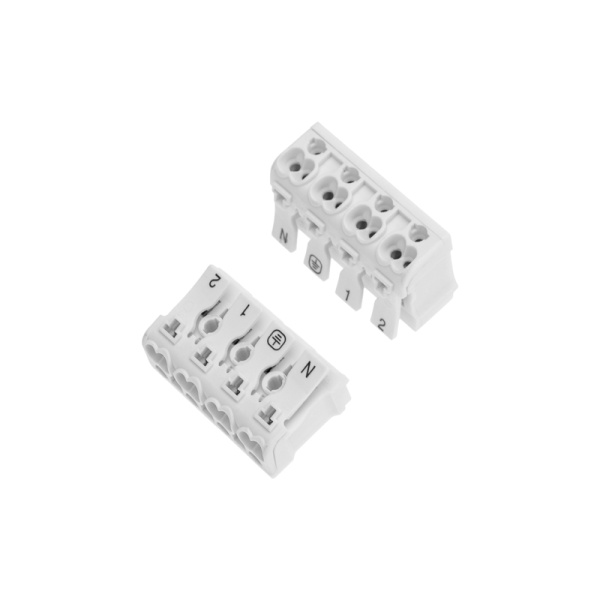 Клемма пружинная соединительная КСП 4-полюсная (50 шт./уп.) Rexant 07-6216