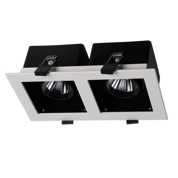 Favourite Flashled Светильник врезной каркас врезной черный с белой рамкой, угол наклона регулируется 2*LED*10W, beam angle:24°, 350° rotation, 4000K 1988-2C