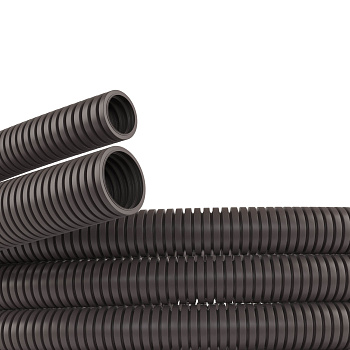 DKC Труба ПА 6 гофр. DN48мм, ПВ-0, Dвн 47,4 мм, Dнар 54,5 мм, цвет тёмно-серый, без протяжки