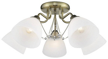 VELANTE 727-507-05 Люстра потолочная Бронза/Белый E27 5*60W