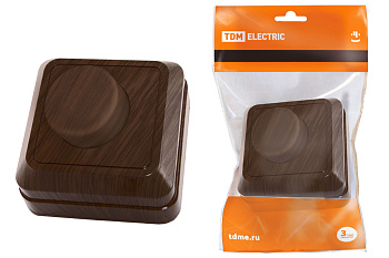 TDM Светорегулятор поворотный RL 600Вт IP20 бук "Ладога" SQ1801-0309