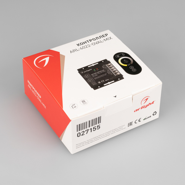 Купить Arlight Контроллер ARL-4022-OVAL-MIX Black (12-24V, 2x10A, ПДУ, RF) (IP20 Металл, 3 года) 027155