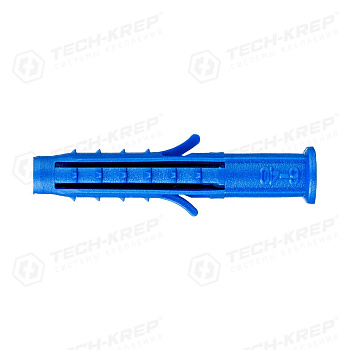Tech-Krep Дюбель распорный Чапай 6х40 шипы+усы (полипропилен) (100 шт) - пакет 117855