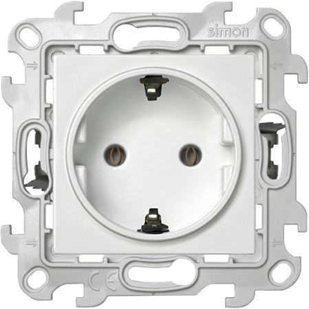 Купить Simon 24 Белая Розетка 2К+3 без защитных шторок Push&Go 2420434-030