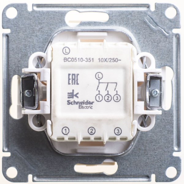 Купить Systeme Electric Wessen 59 Беж Выключатель 3-клавишный, 10АХ