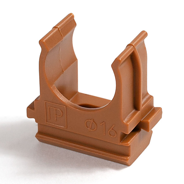 Промрукав Крепёж-клипса для труб АБС-пластик бук д25 в малой упаковке (10шт/500шт уп/кор) PR13.0053