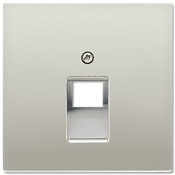 JUNG LS 990 Edelstahl Накладка 1-ой наклонной ТЛФ/комп розетки ES2969-1UA