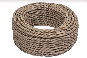 BIRONI Капучино матовый Витой провод 2*1,5 150м B1-424-716-150