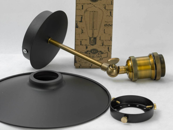 Купить Lussole LOFT Металл Черный / бронзовый Металл Светильник настенный E27 60W LSP-9100