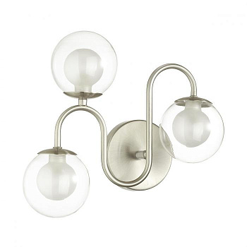 Lumion 4568/3W VINTAGE LN21 никель Бра с выключателем IP44 G9 3*40W 220V FLIPPA