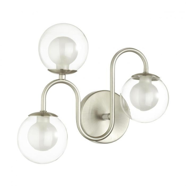 Lumion 4568/3W VINTAGE LN21 никель Бра с выключателем IP44 G9 3*40W 220V FLIPPA