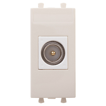 DKC Розетка TV одиночная модульная, "Avanti", "Ванильная дымка", 1 модуль
