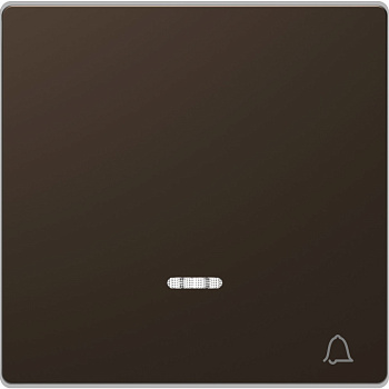 SE Merten D-Life Мокко Клавиша с линзой для LED модуля, символ «звонок» MTN3325-6052