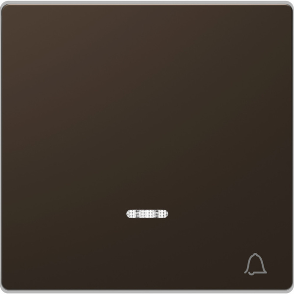 SE Merten D-Life Мокко Клавиша с линзой для LED модуля, символ «звонок» MTN3325-6052