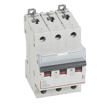 Legrand DX3 6000 Автоматический выключатель 10кА 3P 400В 3А 3 мод (С) 407853