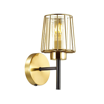 Odeon Light 4656/1W ODL20 567 золотой/черный/янтарный Бра с выкл. E27 60W 220V DOGANA