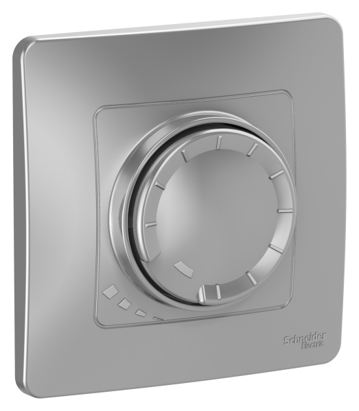 Купить Systeme Electric Blanca внутр Алюминий Светорегулятор (диммер) поворотно-нажимной 400Вт