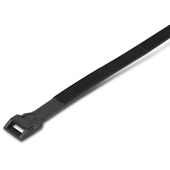 Hyperline GTN-180HDB Стяжка нейлоновая неоткрывающаяся, безгалогенная (halogen free), 180x8.6x2 мм, полиамид 11/12, outdoor, устойчивость к UV, -40°C 17035