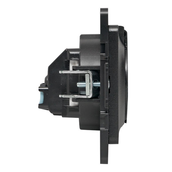 Купить EKF PROxima Стокгольм Черный Розетка с/з, со шторками и крышкой, 16А, IP44