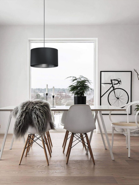 Купить Eglo 99042 Подвес MASERLO 1, 1x40W(E27), 380, сталь, черный/текстиль, черный