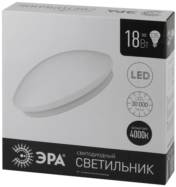 Купить ЭРА SPB-6 "Элемент" 18-4K (F) Светодиодный светильник 18Вт 4000K 1400Лм 335x98