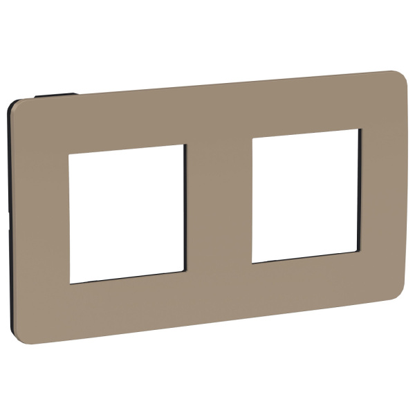 SE Unica Studio Песочная/Антрацит Рамка 2-ная NU280428