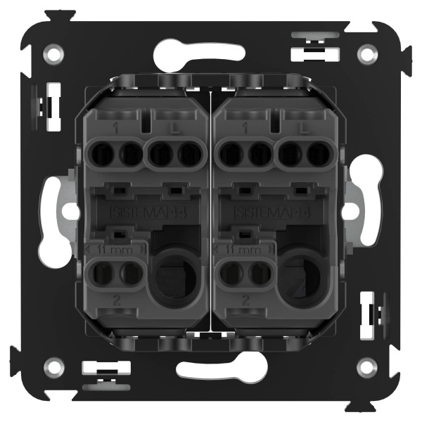 Купить DKC Переключатель двухклавишный в стену, "Avanti", "Закаленная сталь"
