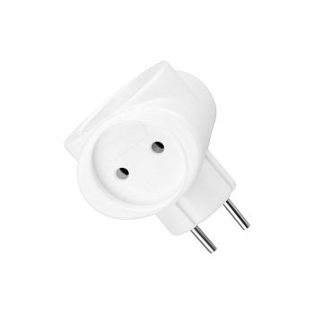 Тройник электрический биметалл 220В, 6А белый Rexant 11-1064