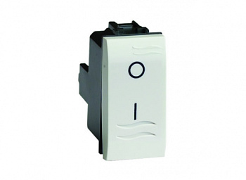 DKC Двухполюсный выключатель, белый, 1мод.