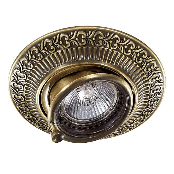 Novotech 370015 NT15 130 бронза Встраиваемый светильник IP20 GX5.3 50W 12V VINTAGE