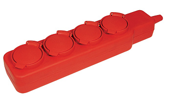 IEK Удлинитель У04В 4 места с защитными крышками IP44 2Р+PE/5метров 3х1мм2 16А/250В