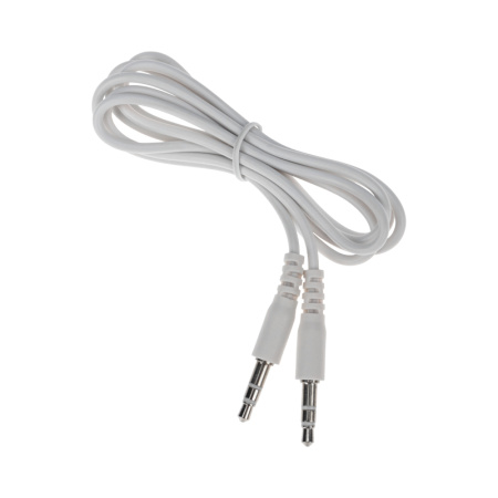 Аудио кабель 3,5 мм штекер-штекер 1М белый Rexant 18-1110