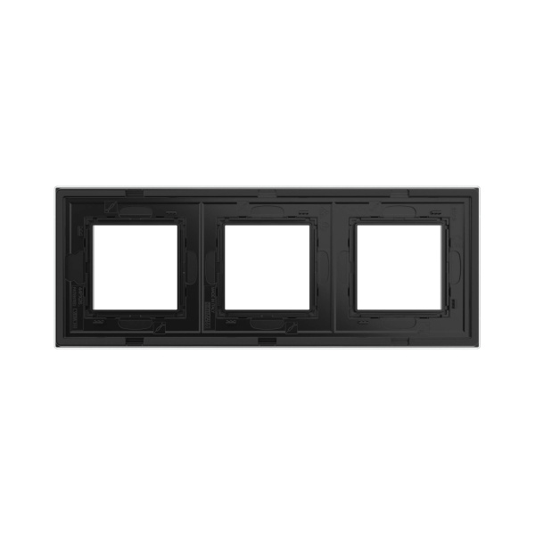 Купить DKC Рамка из натурального стекла, "Avanti", черная, 3 поста (6 мод.)