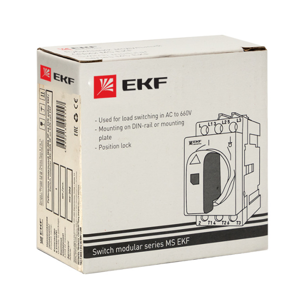 Купить EKF PROxima Рубильник модульный MS-20A 3P на DIN-рейку