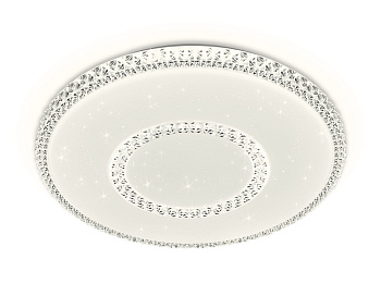 Ambrella Потолочный светодиодный светильник с пультом FF99 WH белый 72W D500*70 (ПДУ ИК)