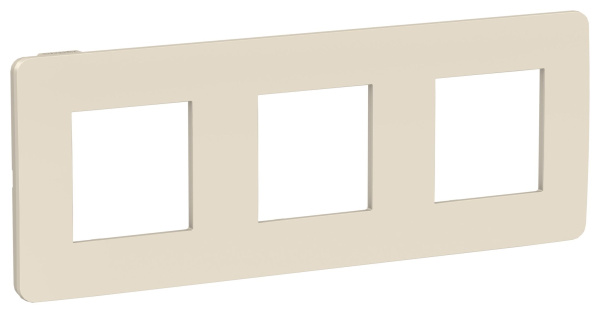 Купить SE Unica Studio Бежевая/Бежевая Рамка 3-ная NU280644