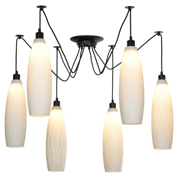 Lussole Комплект LSP-8435 (Светильник LSP-8172, Стекло GFC-F-8206-03 6 шт.)