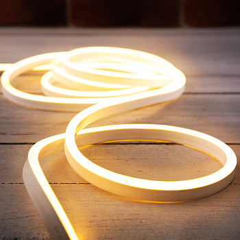 NEON-NIGHT Гибкий неон LED SMD 8х16 мм, двухсторонний, теплый белый, 120 LED/м, 5 м 131-006