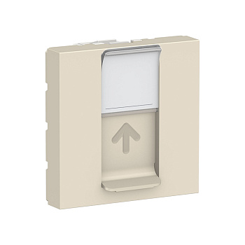 SE Unica Modular Антрацит Панель лицевая RJ45, одиночная без коннектора, 2 модуля NU941144