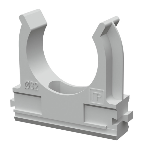 Промрукав Крепеж-клипса для труб АБС-пластик д32 (10шт/500шт уп/кор) PR.02632м