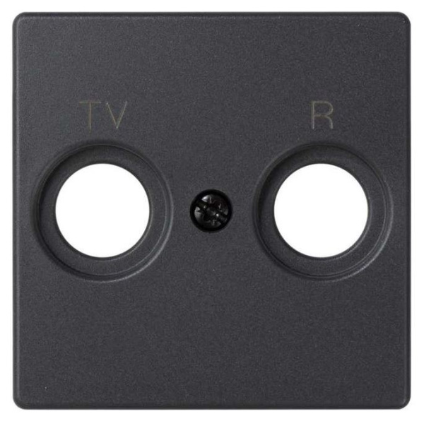 Simon 82 Графит Накладка розетки TV 1-ая (символ R-TV) 82053-38