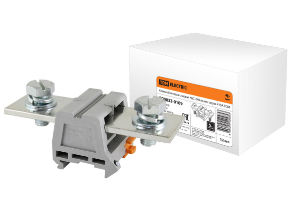 TDM Клемма болтовая силовая КБС-240 кв.мм. серая 415А SQ0833-0109