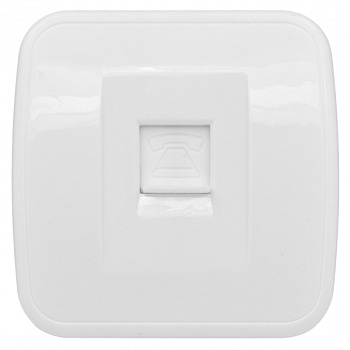 EKF Basic Минск Белый Розетка RJ-11, ОП