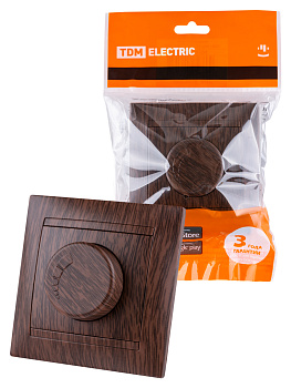 TDM Светорегулятор RL 300 Вт венге "Лама" SQ1815-0409