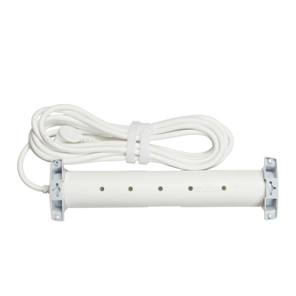 Legrand Комфорт Бело-серый Удлинитель 5x2К+З, с выкл., кабель 5м, фиксир. поворотный блок, возможно крепление к стене 694685