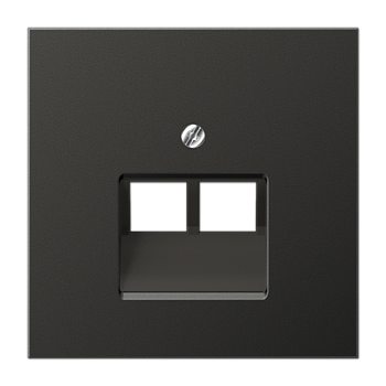 JUNG LS 990 Антрацит Накладка 2-ой наклонной ТЛФ/комп розетки AL2969-2UAAN